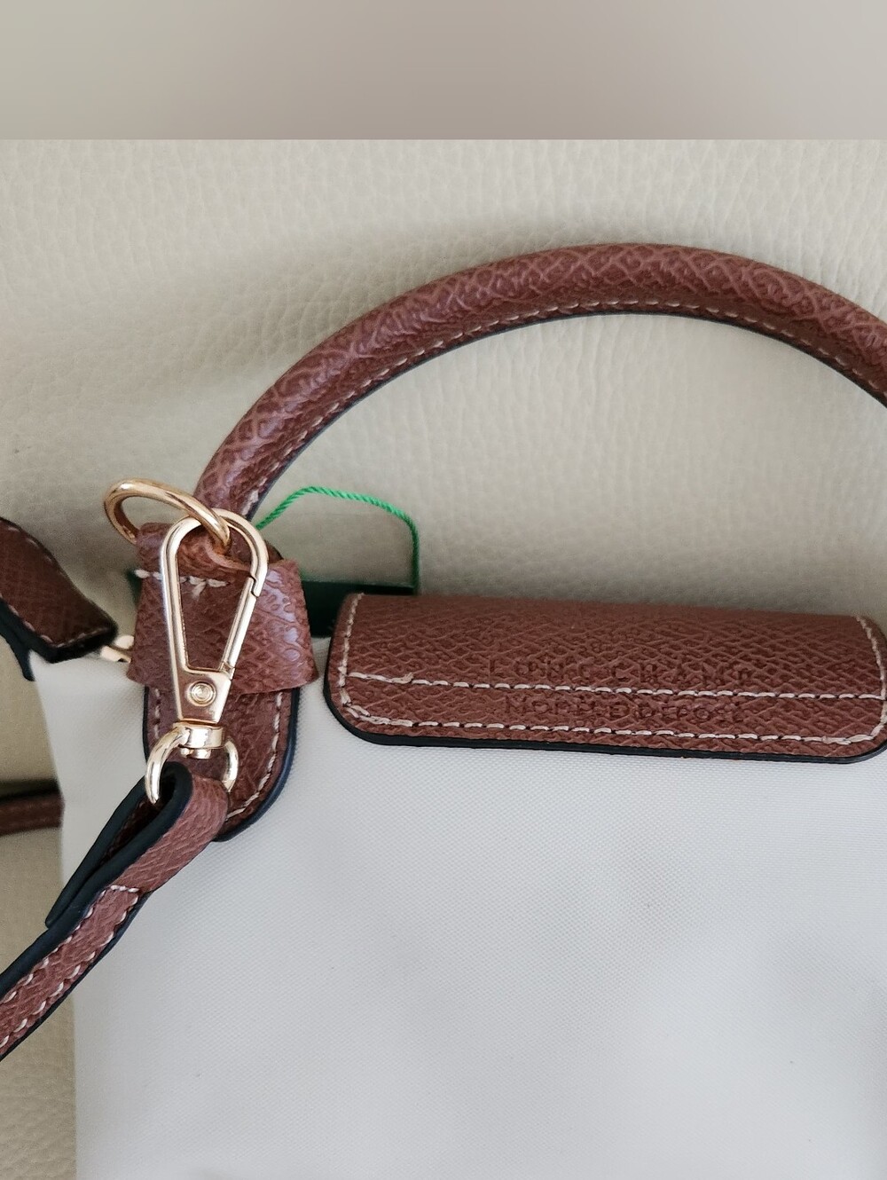 Longchamp Brown & White( Light Cream) Crossbody Bag - Picture 5 of 7
